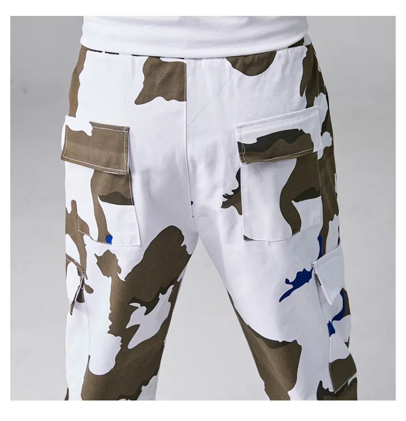 Мужские брюки Tide брендовые свободные прямые камуфляжные трендовые брюки с 9 точками Гаремные штаны комбинезоны брюки мужские хип-хоп джоггеры
