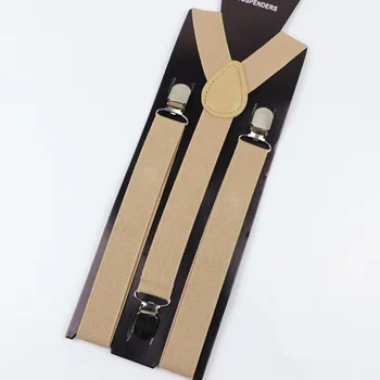 

Soild Color Man Belt Men Woman Men's Suspenders Clip-on Y-Back Braces Elastic Women Adjustable