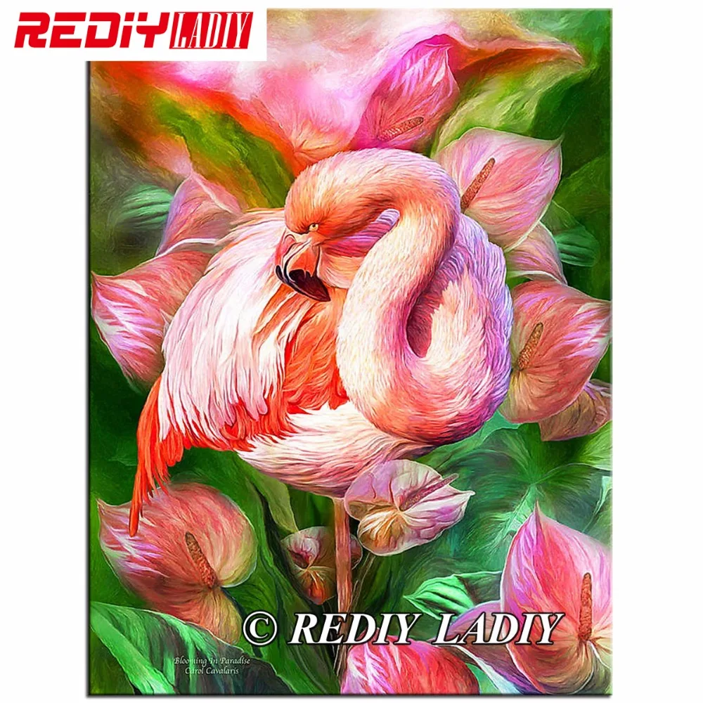 

REDIY LADIY 5D Square Diamond Panting Home Decor Rhinestone Picture Diamond Embroidery Mosaic Cross-Stitch Blooming in Paradise