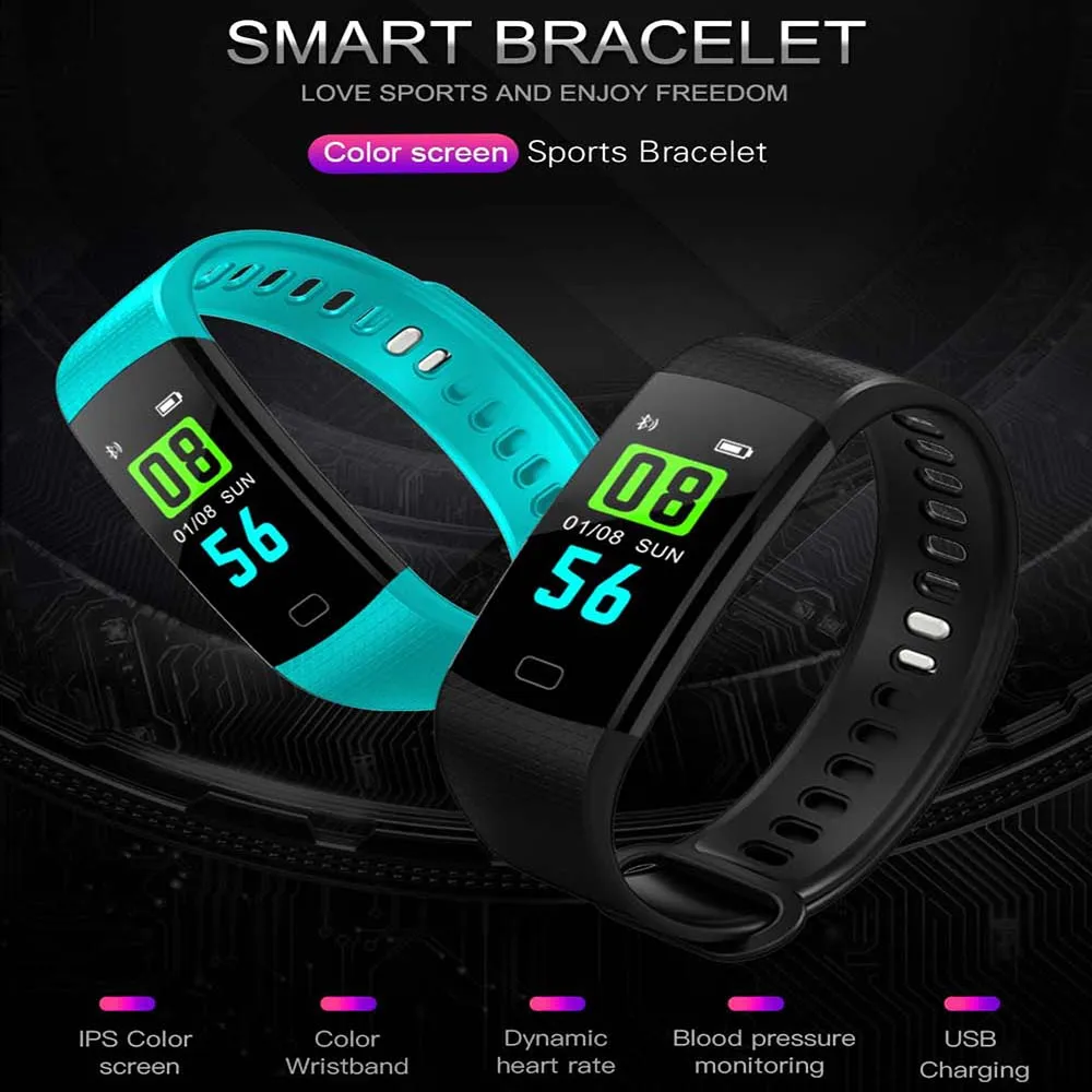 K2 Color Screen Smart Wristband Sports Bracelet Heart Rate Blood