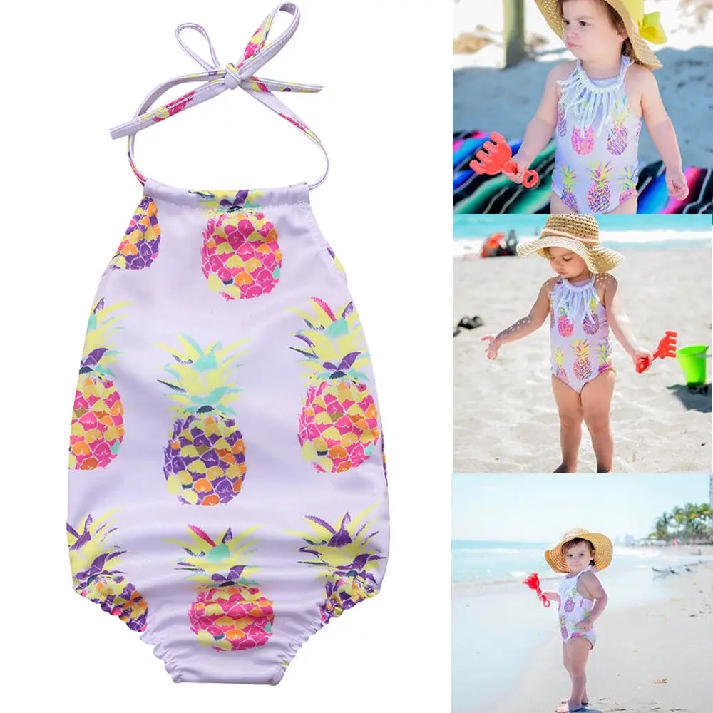 2018 New Newborn Baby Girls Swimwear Summer One Piece Swimsuit Baby