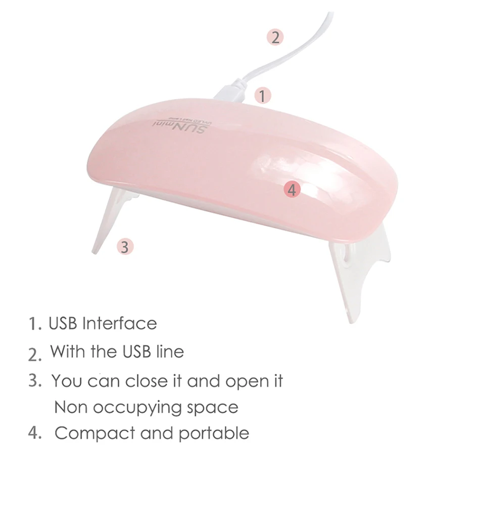 Sunmini лампа для ногтей Гель-лак для использования со светодиодной и УФ-лампой сушилка для маникюра USB Полировочная лампа аппарат для дизайна ногтей сушильная машина сушилка