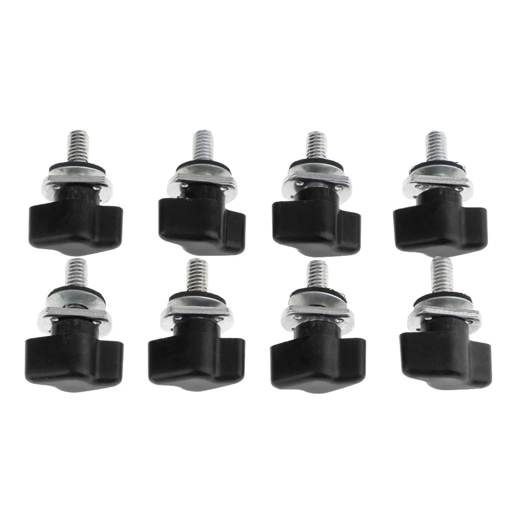 

8pcs Hard Top Quick Removal Screw Fastener Kit For Jeep Wrangler JK 1995-2016 4 Doors Black/Red Durable Thermoplastic Nylon
