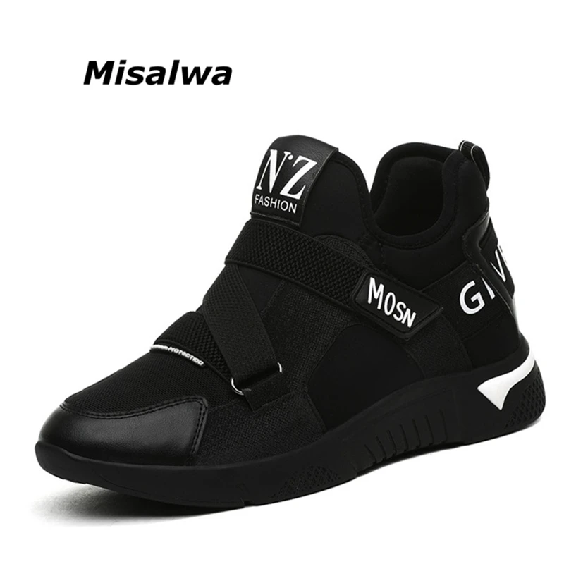 

Misalwa Women Sneakers 2019 Fashion Casual Breathable Vulcanized Shoes Platform Lycra Feminino Zapatillas Mujer Middle Heel