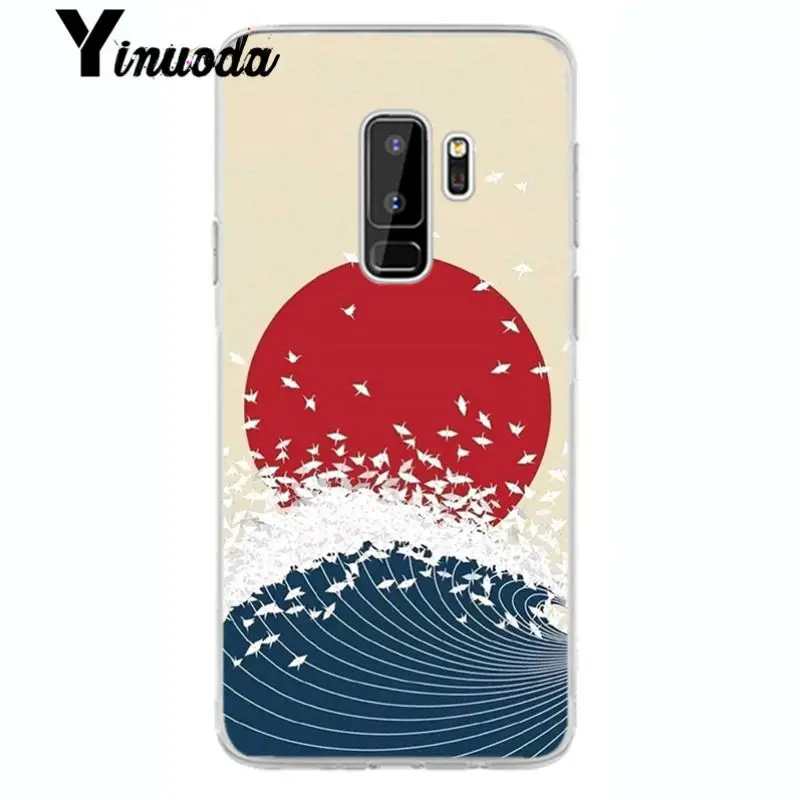Wave Art Japanese Green Illust  