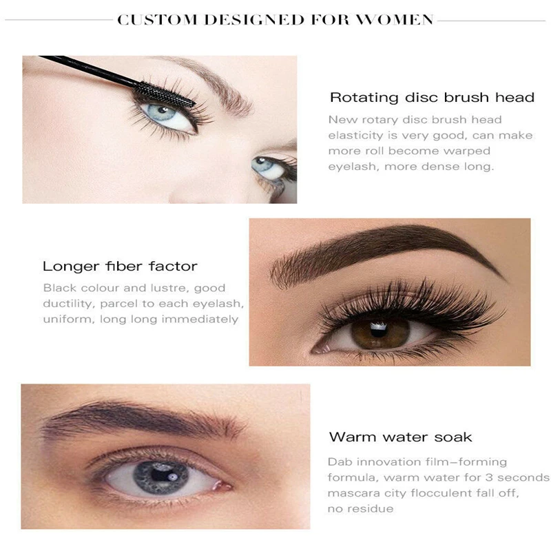 3D Fiber Mascara Long Black Lash Eyelash Extension Waterproof Eye Makeup Tools Cosmetics rimel para cilios maskara