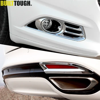 

Fit For Ford Fusion Mondeo 2013 2014 2015 2016 2017 Chrome Front + Rear Fog Light Lamp Foglight Cover Trim Garnish Molding 2in1