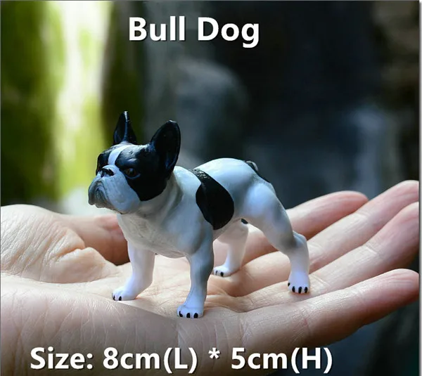 Vivid Lifelike dogs wild animals pvc figure toys - Bulldog 1