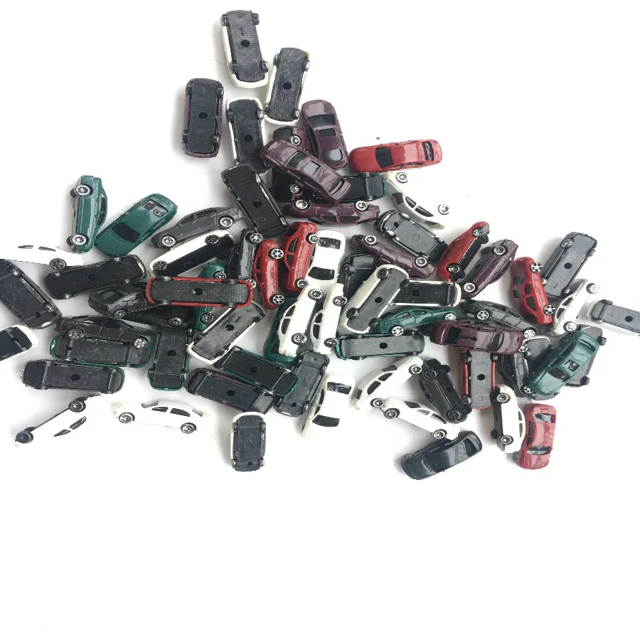 

2018 50pcs/lot new style scale cars toy for architeture layout 1:100 resin plastic model building maker factory