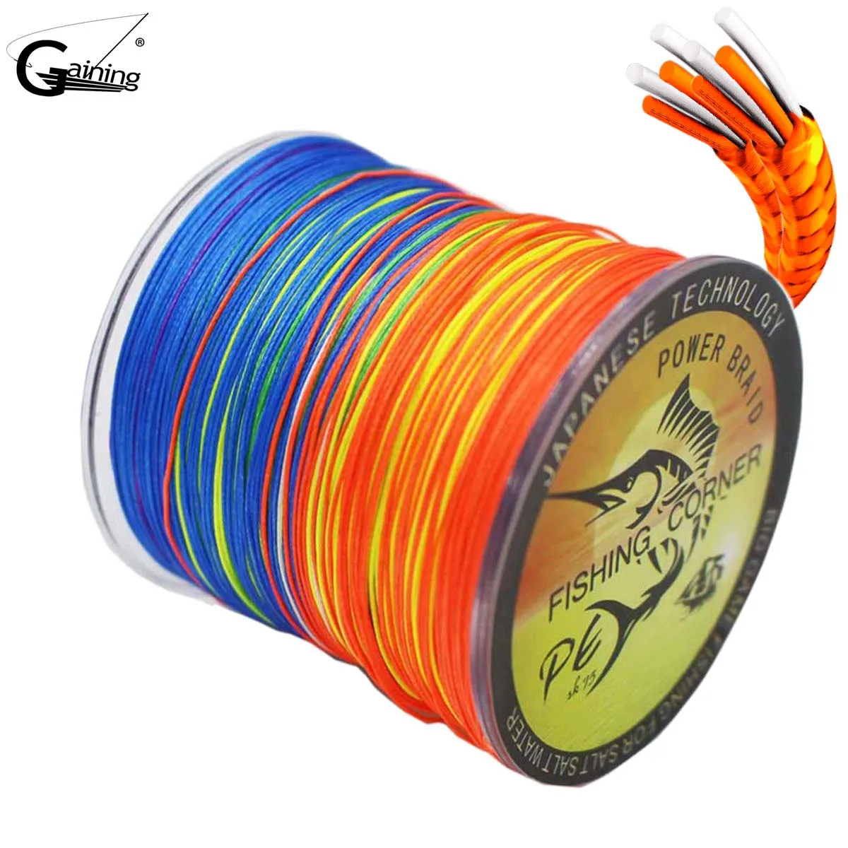 

Gaining 8 Strands Braided Fishing Line 500m Super Strong Japan Multifilament PE Braid Line 10lb 20lb 30lb 40lb 50lb 60lb 108lb
