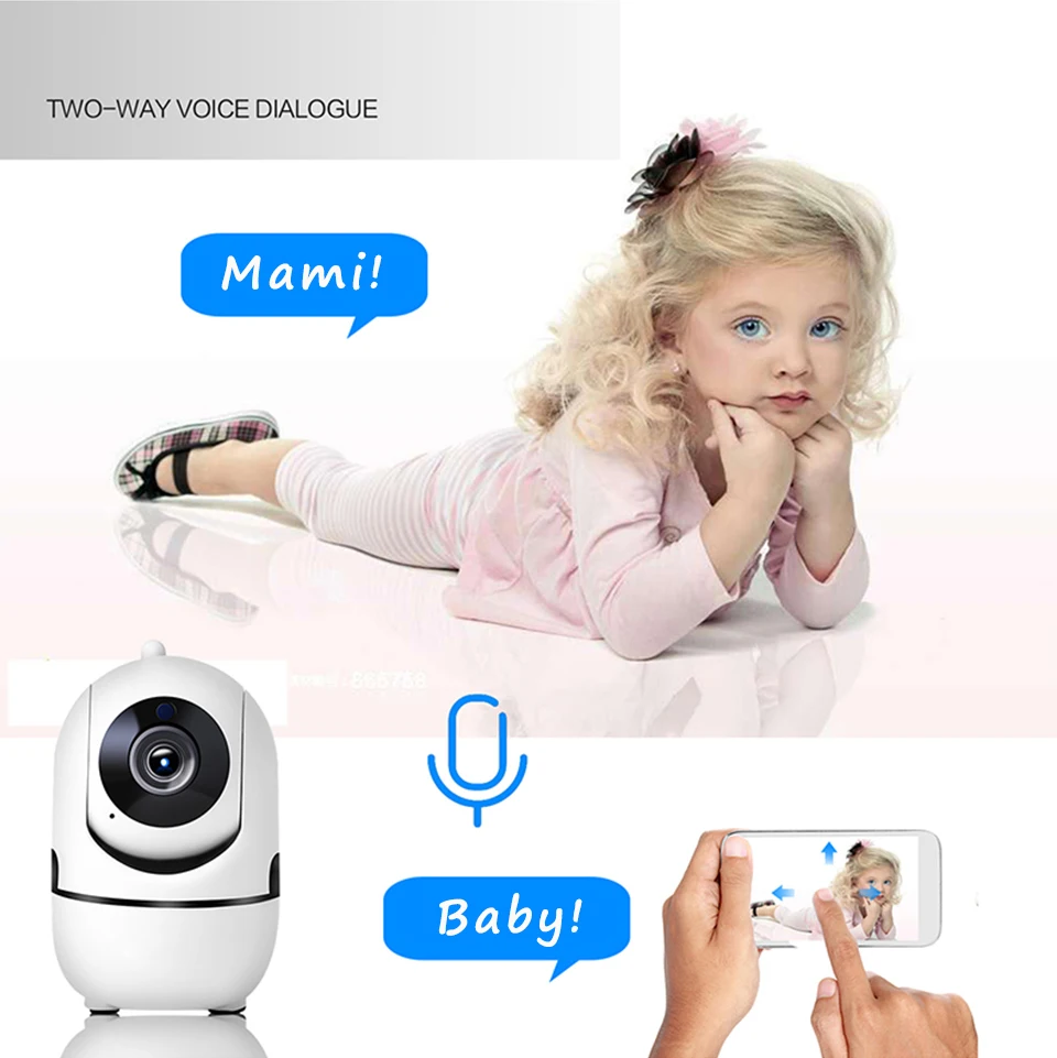 1080P Full HD Wireless Smart PTZ IP Camera with WIFI Cloud Recording Auto-Tracking Monitoring for Moving Objects Free APP Alarm_F10