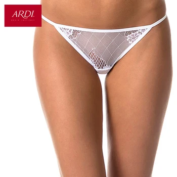 

Woman's G-String Fashion Lace White Lingerie Cotton Gusset Low Rise Large Size S M L XL XXL ARDI Free Delivery R2531-20