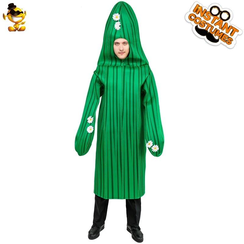 

New Arrival Man Cactus Costume Halloween Funny Cactus Cosplay Plant Imitation Jumpsuit for Carnival Party Costume