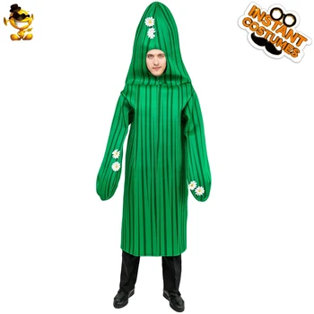 

New Arrival Man Cactus Costume Halloween Funny Cactus Cosplay Plant Imitation Jumpsuit for Carnival Party Costume