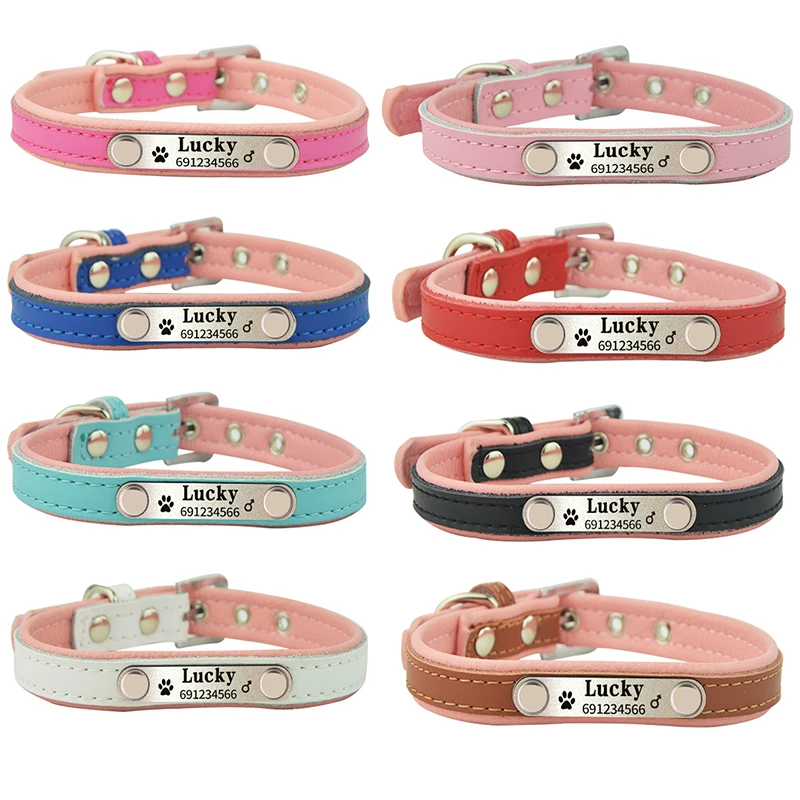 Ошейник из мягкой кожи для домашних животных|personalized collar|pet personalized collarpuppy collar |