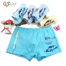 5 шт./лот, От 6 до 12 лет, 95% хлопок, детское нижнее белье с мультяшным автомобилем для мальчиков, детские трусы-боксеры, нижнее белье для мальчиков