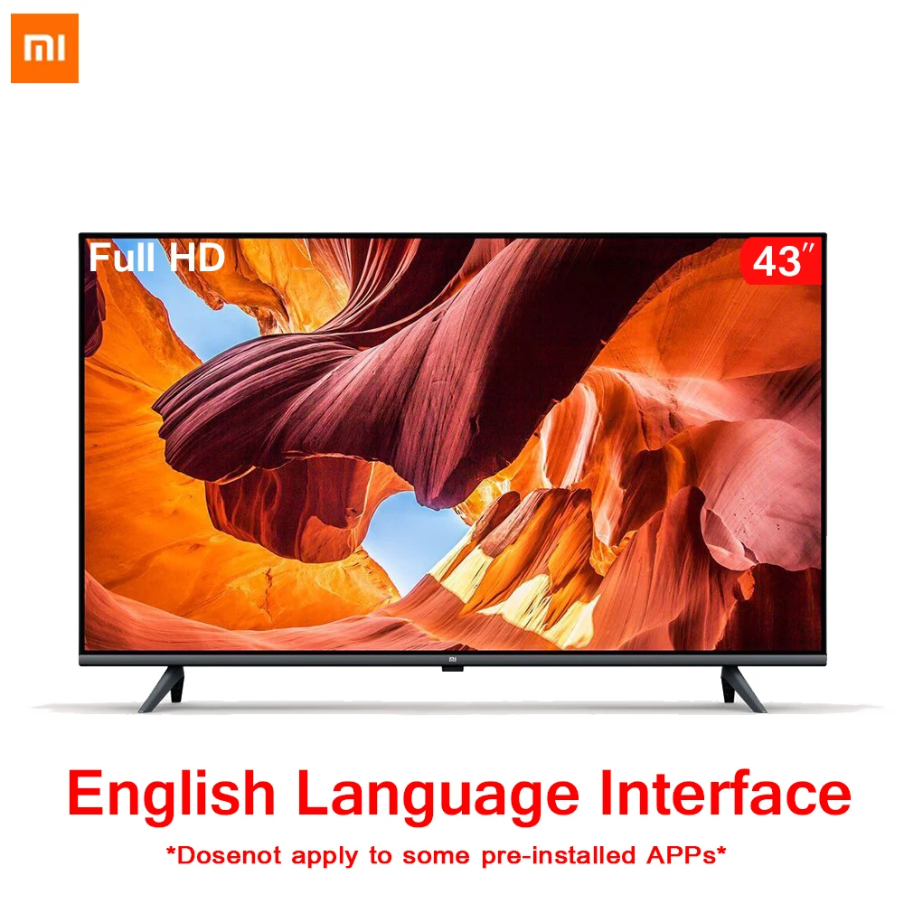 Xiaomi ТВ 43 дюйма E43A без полей Full HD Экран ТВ набор для приготовления чая 1 Гб+ 8 Гб карта памяти Анти-статический AI голосовых Управление Dolby звук DTS