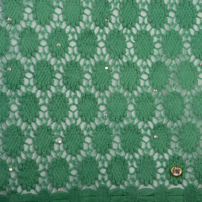 Зеленая африканская кружевная ткань из стразов высококачественный материал французская чистая кружевная ткань нигерийская Тюлевая Сетка кружевная ткань F1519