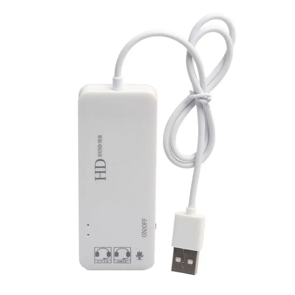 3 порта Usb 2,0 концентратор внешний 7.1Ch звуковая карта гарнитура микрофон адаптер для ПК