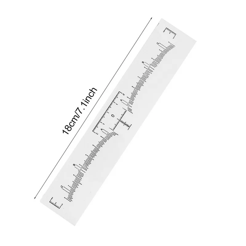100 шт. Новое поступление мягкие одноразовая бровь Линейка-стикер для практики перманентного макияжа Инструменты линейка для бровей клей