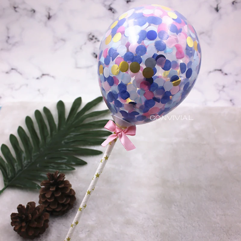 blue confetti balloons