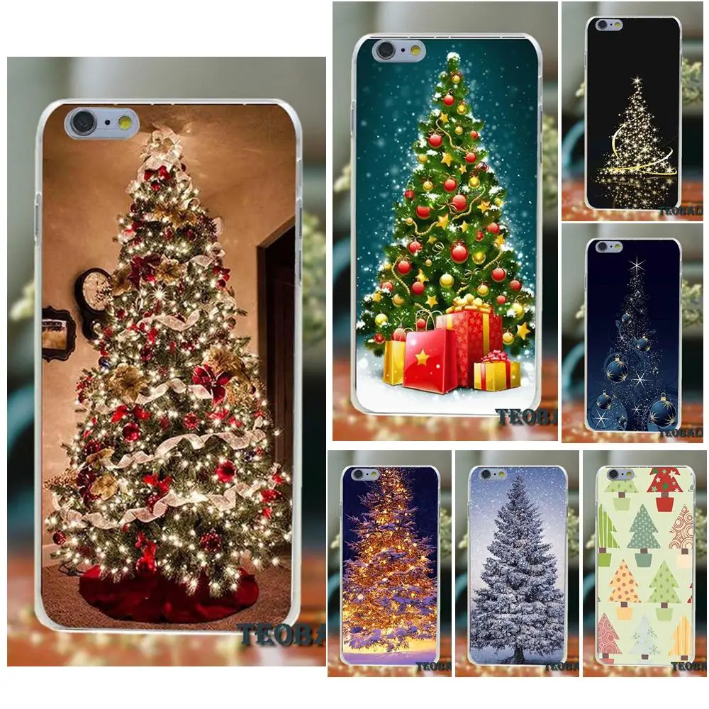 Christmas Holiday Tree New Year For iPhone X 4 4S 5 5S 5C SE 6 6S 7 8