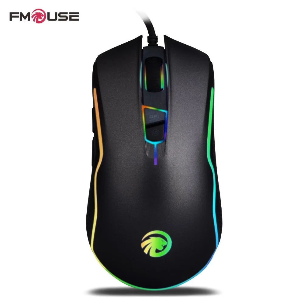 

Original FMOUSE F500 Ergonomic Optical Wired USB Gaming Mouse 4000DPI Gaming Mice With 7 Programmable Buttons for PC/Laptop
