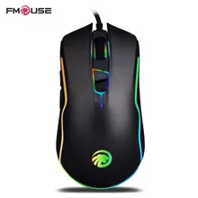 Original FMOUSE F500 Ergonomic Optical Wired USB Gaming Mouse 4000DPI Gaming Mice With 7 Programmable Buttons for PC/Laptop