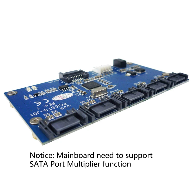 Factory price 1 to 5 SATA Expansion Card SATA Port Multiplier Supports