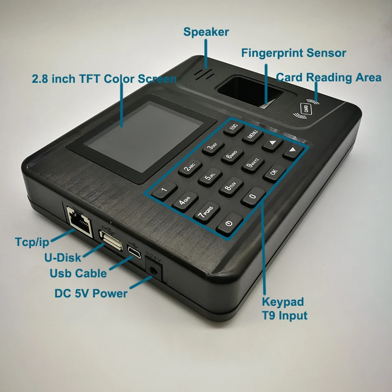 Tcp/ip биометрическая посещаемость-система времени-часы устройство для снятия отпечатков пальцев работник-рекордер с кардридером