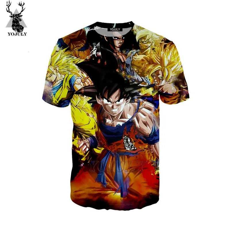 YOJULY 3D принт унисекс Япония Аниме Драконий жемчуг Z DBZ Сон Гоку Повседневный жилет с круглым вырезом/футболка/Толстовка/толстовки с