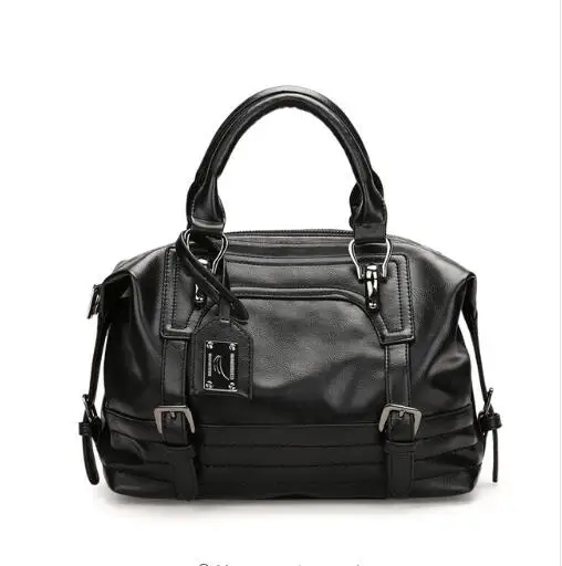 

SOFIE NEW BRAND Vintage Waxy Leather Handbags Boston Crossbody Bags Women Shoulder Bag PU Leather Messenger Bag Luxury Totes