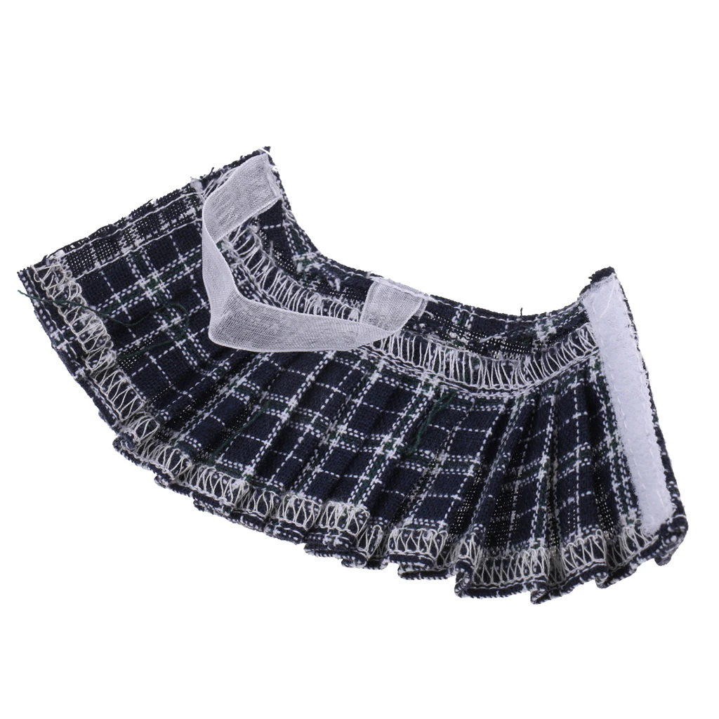 Classic Pleated Skirt Dress for 12inch Blythe Doll Party Casual Outfit red/green/black/pink