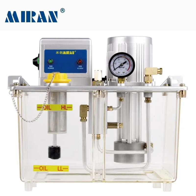 

Miran MRG-3202-510X 5L Oil/Grease Lubricating Pump PLC Volumetric Type With Pressure Switch for CNC/Injection Molding Machine