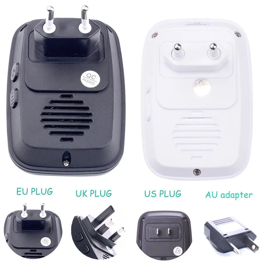 CACAZI Waterproof Self-powered Wireless Doorbell 200M EU AU UK US Plug smart Door Bell ring button 1 2 receiver no battery CACAZI Waterproof Self-powered Wireless Doorbell 200M EU AU UK US Plug smart Door Bell ring button 1 2 receiver no battery
