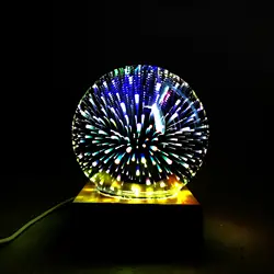 Новый необычный 3D красочный хрустальный светильник креативный стеклянный Декор для дома светодиодный настольный светильник прикроватный