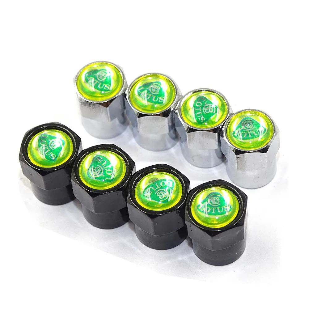 

Car Styling For Lotus logo Wheels Tire Valve Stem Caps Rim Sticker For Lotus Elise ELISE CR ELISE S EVORA EXIGE Auto accessorie