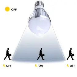 Светодио дный движения PIR Сенсор лампа E27 светодио дный лампы 110 V 220 V Авто Смарт ПИР обнаружения инфракрасный свет для коридора проход