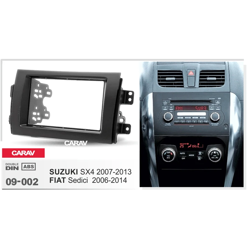 

CARAV 09-002 car stereo dash kit radio CD player install mount for SUZUKI SX4 2007-2013 / FIAT Sedici 2005+ 2-DIN