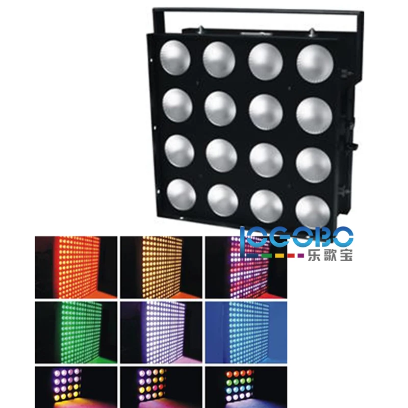 4 шт. 16x30 Вт RGB 3 в 1 светодиодный черный светильник тонкий COB матричный для диджея