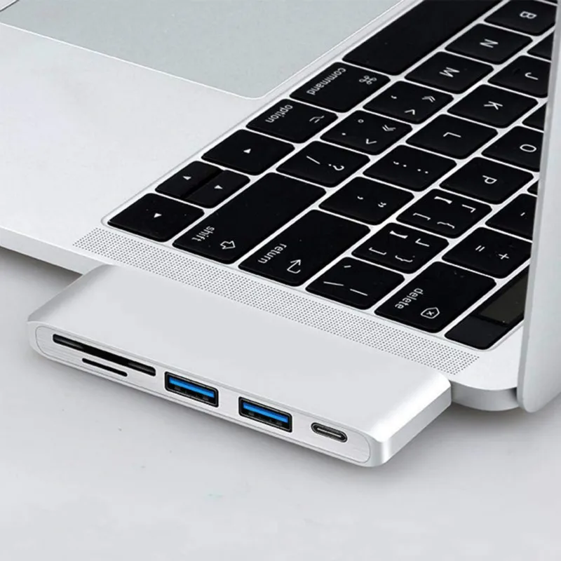 Basix USB C концентратор с USB-C концентратор адаптер питания 2 USB 3,0 портов и SD/Micro SD TF кард-ридер для MacBook Pro USB-C концентратор