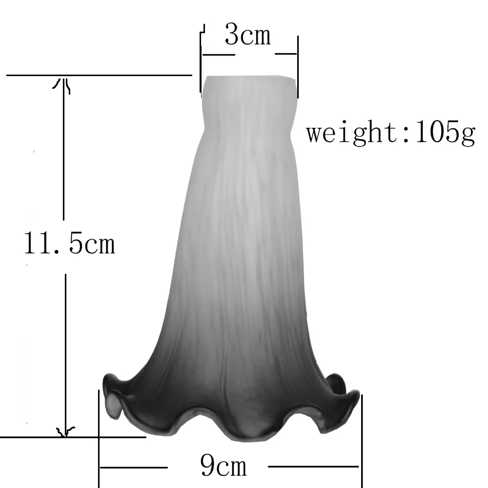 W3.5 x H4.5 дюймов свет фиолетовый пруд с лилиями тени Стекло абажур замена освещения аксессуары абажур слесарь