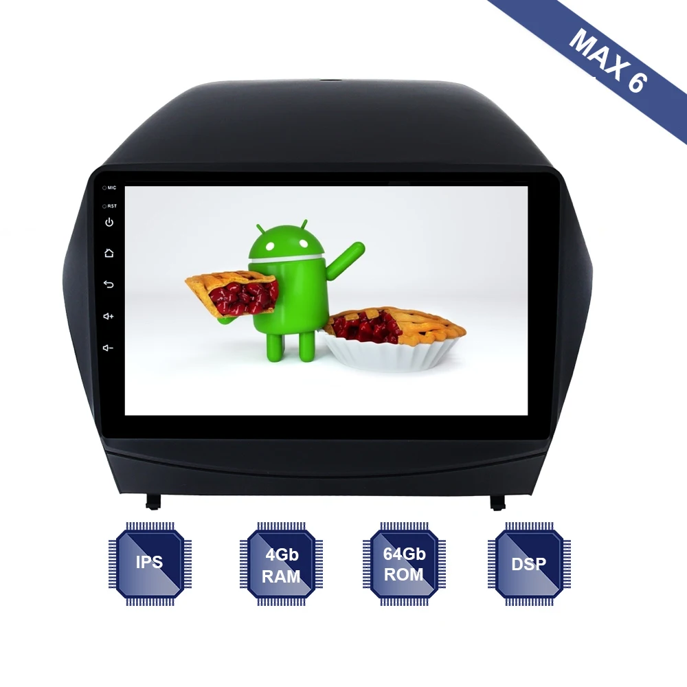 Android 9 0 автомобильное радио 2 Din GPS Navi для Hyundai IX35/Tucson 2009-2015 PX6 DSP IPS экран 4 Гб + 64 RDS WIFI BT