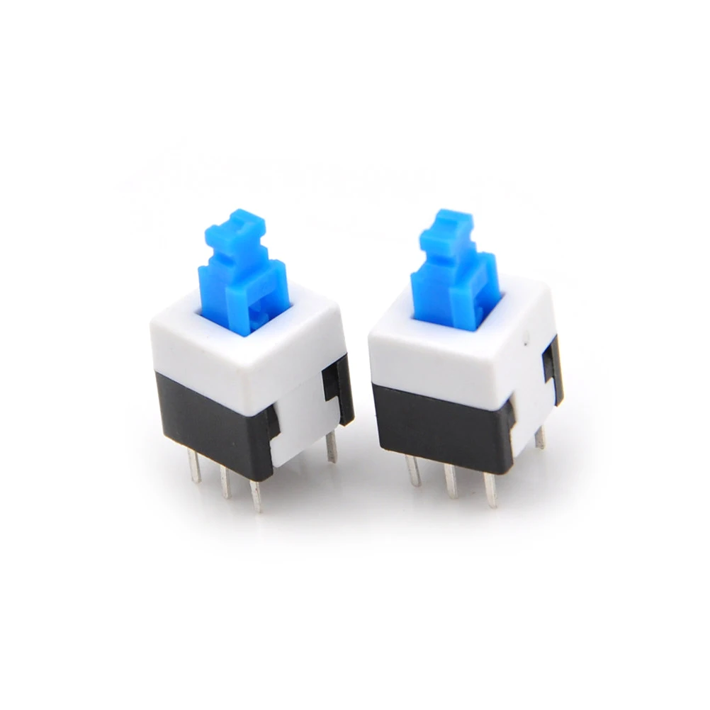 

10pcs/lot Self-locking Switch Multimeter Switch Square 8x8 6 Pin DPDT Mini Push Button