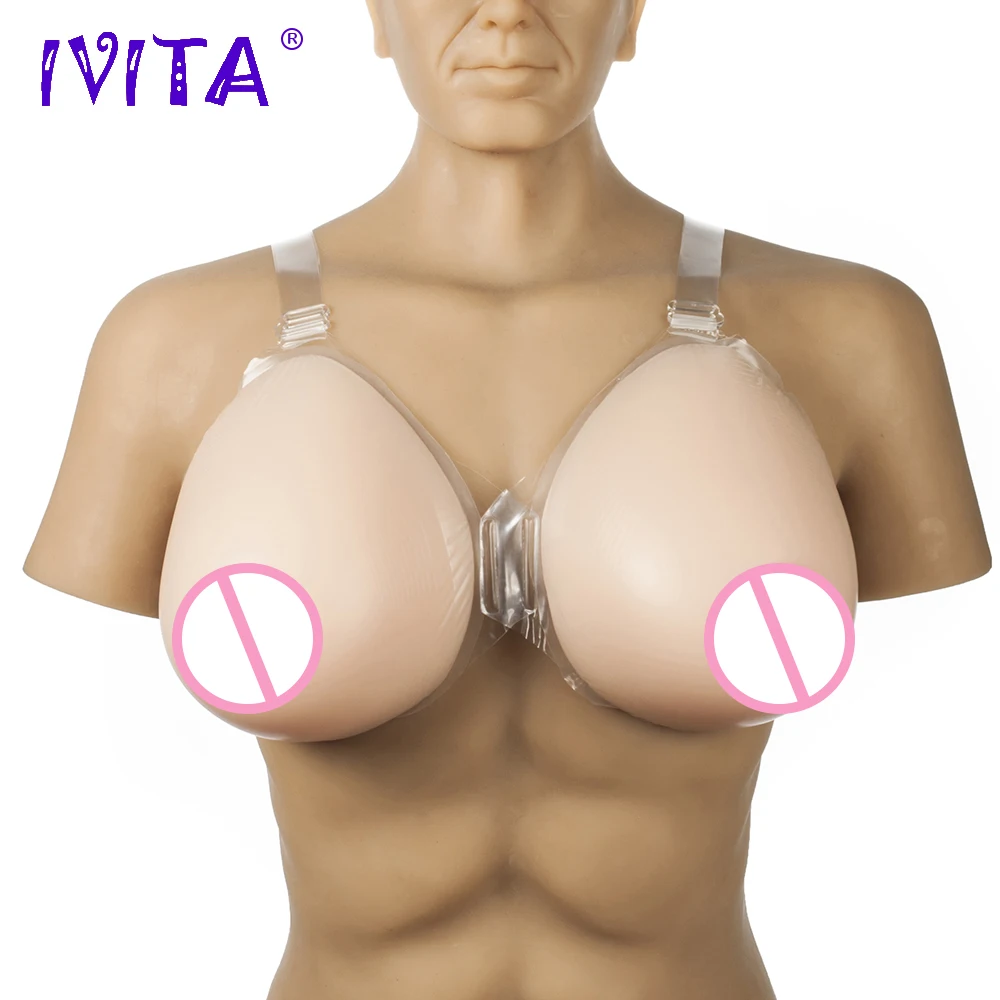 Силиконовые протезы груди IVITA 3200g реальное ощущение касания с плечевыми ремнями