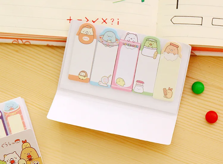 2 предмета в Корейском стиле Канцелярские блокноты милый уголок существо мини сообщение заметка блокноты офисные и школьные
