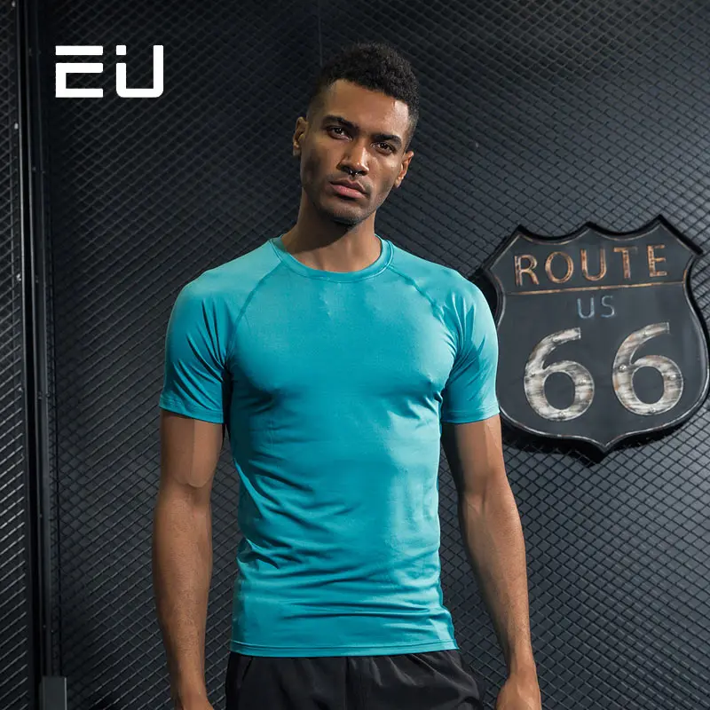 Mens Sport Shirts Quick Dry Fit Men Running Shirts Men Fitness Gym