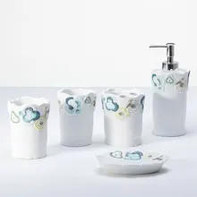 Edelweiss набор для ванной комнаты в Европейском стиле, предметы для дома, набор для ванной комнаты из смолы, ванная комната, простая в современном скандинавском стиле lo88252