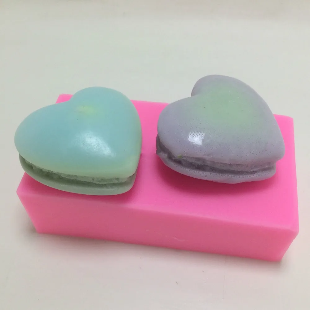 

Simple Clear 3d Heart Cake Chocolate macaron silicone molds for Soap Making DIY Craft Bath Soap Mold