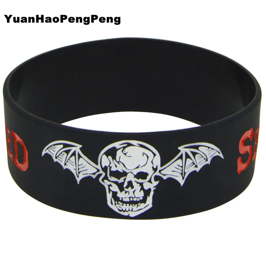 25 шт. 1 дюйм широкий силиконовый браслет Avenged Sevenfold резиновый новый металлический